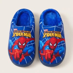 blue spider man slippers