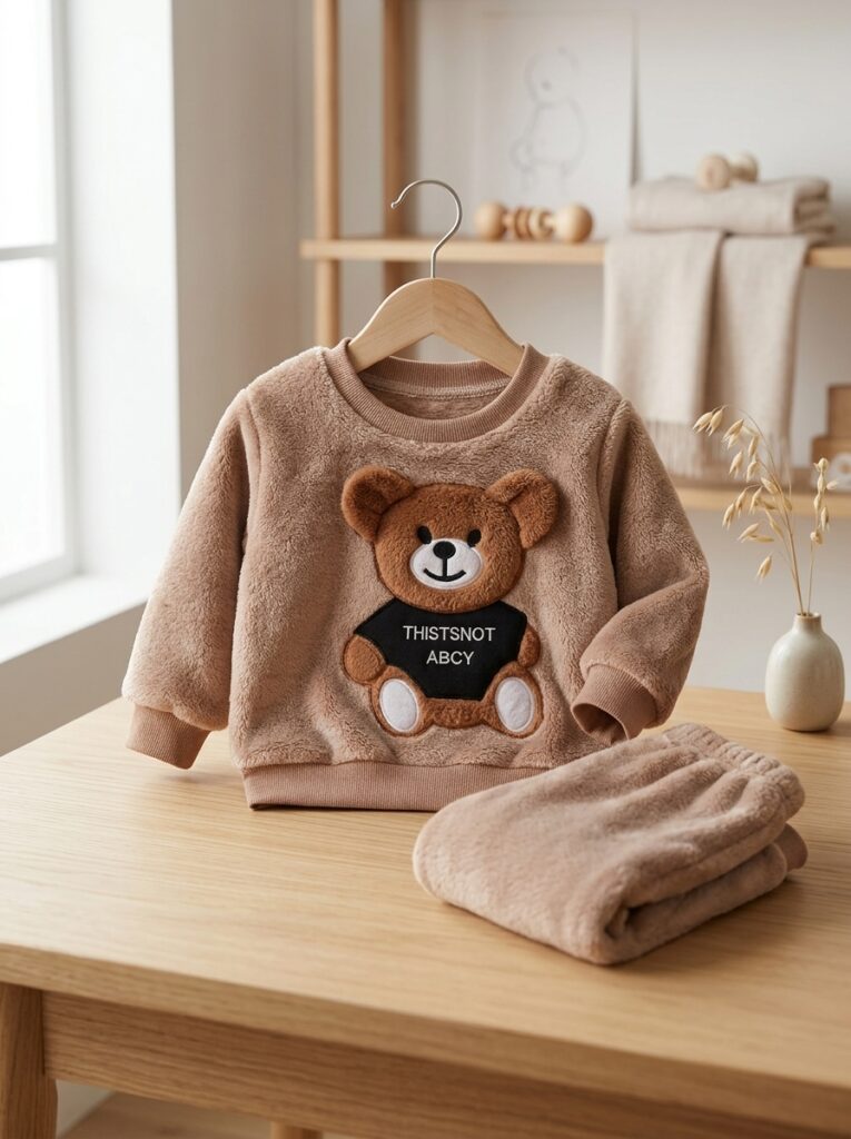 Bear Design 2pc Warm Winter Wear brown bear winter set arranged 202607120330