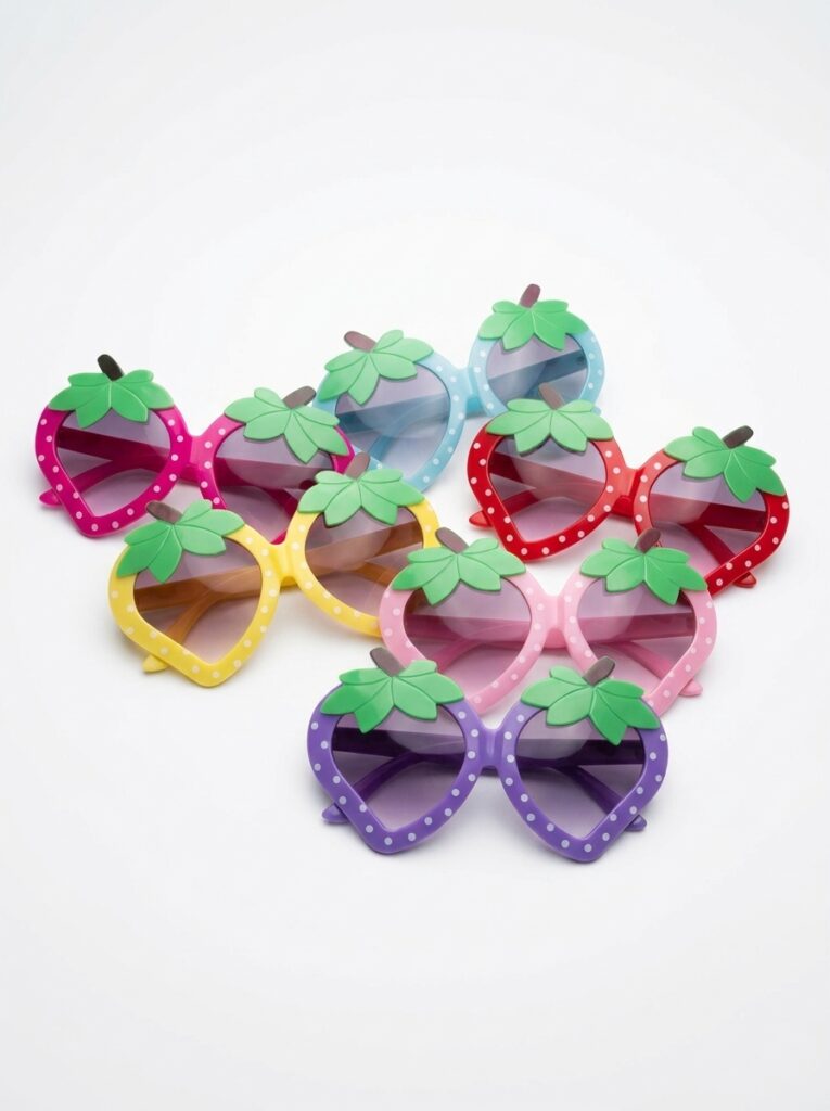 group image against white strawberry sunglass