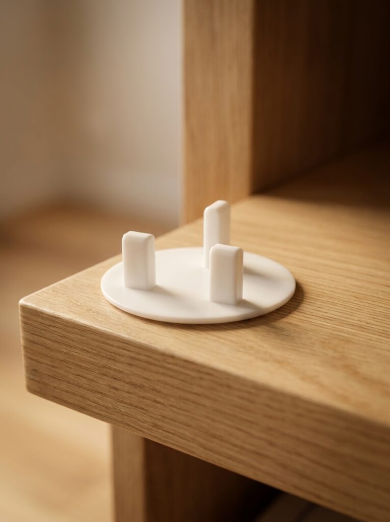 socket cover on wooden shelf 202607102234