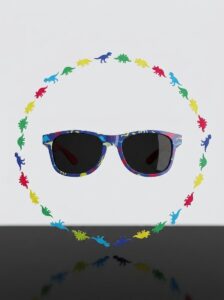 Boy's Printed Sunglass sunglasses showcase dino babyplanett display